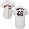 Men's Majestic Houston Astros #46 Scott Feldman White Flexbase Authentic Collection MLB Jersey