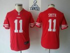 2013 Super Bowl XLVII Youth NEW San Francisco 49ers #11 Smith red Youth new nfl jerseys
