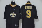 Mens New Orleans Saints #9 Drew Brees Black 2020 Big Logo Vapor