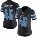 Women's Nike Detroit Lions #46 Michael Burton Limited Black Rush NFL Jersey
