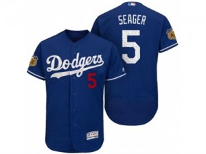 Mens Los Angeles Dodgers #5 Corey Seager 2017 Spring Training Flex Base Authentic Collection Stitched Baseball Jersey