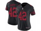 Women Nike San Francisco 49ers #42 Ronnie Lott Vapor Untouchable Limited Black NFL Jersey