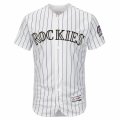 Men's Colorado Rockies Majestic Blank White Flexbase Authentic Collection Team Jersey