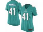 Women Nike Miami Dolphins #41 Byron Maxwell Game Aqua Green Team Color NFL Jersey