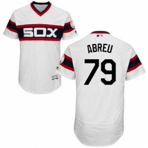 Men\'s Majestic Chicago White Sox #79 Jose Abreu White Flexbase Authentic Collection MLB Jersey