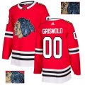 Blackhawks #00 Clark Griswold Red Glittery Edition Adidas Jersey