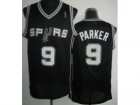 nba San Antonio Spurs #9 Tony Parker Black Jerseys[Revolution 30]
