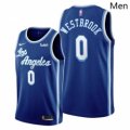 Men Lakers Russell Westbrook 2021 trade blue classic edition jerse