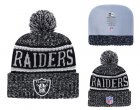 Raiders Fresh Logo Black Pom Knit Hat YD