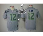2015 Super Bowl XLIX nike youth nfl jerseys seattle seahawks #12 fan grey[nike limited]