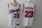 Bulls #23 Michael Jordan White Nike City Edition Swingman Jersey