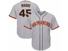 Mens Majestic San Francisco Giants #45 Matt Moore Replica Grey Road Cool Base MLB Jersey