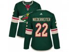 Women Adidas Minnesota Wild #22 Nino Niederreiter Green Home Authentic Stitched NHL Jersey