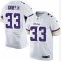 Men's Nike Minnesota Vikings #33 Michael Griffin Elite White NFL Jersey
