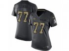 Women Nike Tennessee Titans #77 Taylor Lewan Limited Black 2016 Salute to Service NFL Jersey
