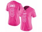 Women Nike Dallas Cowboys #6 Chris Jones Limited Pink Rush Fashion NFL Jersey