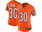 Women Nike Chicago Bears #30 B.W. Webb Vapor Untouchable Limited Orange Rush NFL Jersey