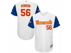 Mens Venezuela Baseball Majestic #56 Hector Rondon White 2017 World Baseball Classic Authentic Team Jersey