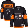 Mens Reebok Philadelphia Flyers #7 Bill Barber Authentic Black 2017 Stadium Series NHL Jersey