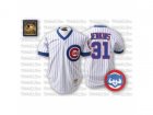 Mitchell and Ness Chicago Cubs #31 Greg Maddux Replica White Throwback MLB Jersey