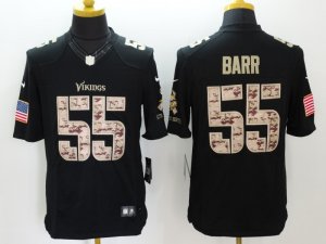 Nike Vikings #55 Anthony Barr Black Salute To Service Limited Jersey