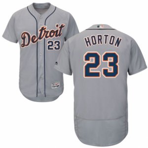 Men\'s Majestic Detroit Tigers #23 Willie Horton Grey Flexbase Authentic Collection MLB Jersey