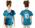 2017-18 Real Madrid 10 JAMES Third Away Women Soccer Jersey