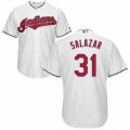 Men's Majestic Cleveland Indians #31 Danny Salazar Authentic White Home Cool Base MLB Jersey