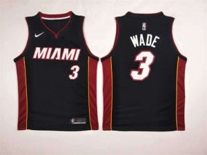 Men Nike Miami Heat #3 Dwyane Wade black NBA Authentic Statement Edition Jersey