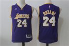 Lakers #24 Kobe Bryant Purple Youth Swingman Jersey