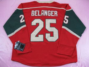 nhl minnesota wild #25 belanger red