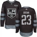Los Angeles Kings #23 Dustin Brown Black 1917-2017 100th Anniversary Stitched NHL Jersey