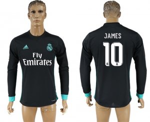 2017-18 Real Madrid 10 JAMES Away Long Sleeve Thailand Soccer Jersey