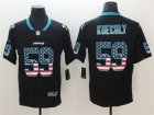 Nike Panthers #59 Luke Kuechly Black USA Flag Color Rush Limited Jersey