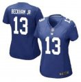 Women Nike York Giants 13 Beckham jr blue Strobe Jerseys