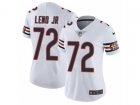 Women Nike Chicago Bears #72 Charles Leno Vapor Untouchable Limited White NFL Jersey