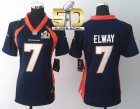 Women Nike Broncos #7 John Elway Blue Alternate Super Bowl 50 Stitched Jersey