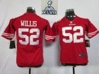 2013 Super Bowl XLVII Youth NEW NFL jerseys San Francisco 49ers #52 Patrick Willis Red(Youth NEW)