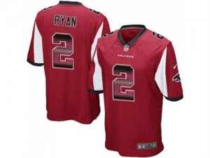 Nike Atlanta Falcons #2 Matt Ryan Red Team Color Mens Stitched NFL Limited Strobe Jersey