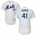 Mens Majestic New York Mets #41 Tom Seaver White Flexbase Authentic Collection MLB Jersey
