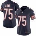 Women's Nike Chicago Bears #75 Kyle Long Limited Navy Blue Rush NFL Jersey
