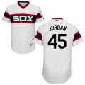 2016 Men Chicago White Sox #45 Michael Jorda Majestic White-Navy Flexbase Authentic Collection player Jersey