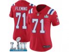 Women Nike New England Patriots #71 Cameron Fleming Red Alternate Vapor Untouchable Limited Player Super Bowl LII NFL Jersey