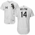 Men's Majestic Chicago White Sox #14 Bill Melton White Black Flexbase Authentic Collection MLB Jersey