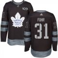 Mens Toronto Maple Leafs #31 Grant Fuhr Black 1917-2017 100th Anniversary Stitched NHL Jersey