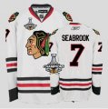 nhl jerseys chicago blackhawks #7 seabrook white[2013 stanley cup champions]