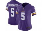 Women Nike Minnesota Vikings #5 Teddy Bridgewater Vapor Untouchable Limited Purple Team Color NFL Jersey