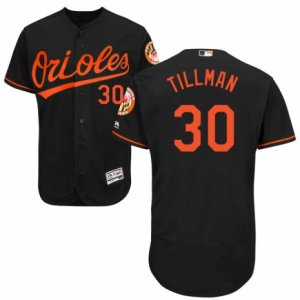Men\'s Majestic Baltimore Orioles #30 Chris Tillman Black Flexbase Authentic Collection MLB Jersey