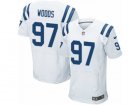 Mens Nike Indianapolis Colts #97 Al Woods Elite White NFL Jersey