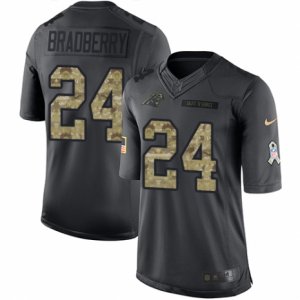 Mens Nike Carolina Panthers #24 James Bradberry Limited Black 2016 Salute to Service NFL Jersey